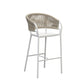 Contemporary Low Back Dining Stool Bucket Bar Stool with Footrest