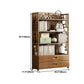 Brown Color Modern Style Bookshelf Closed Back Wood Bookcase