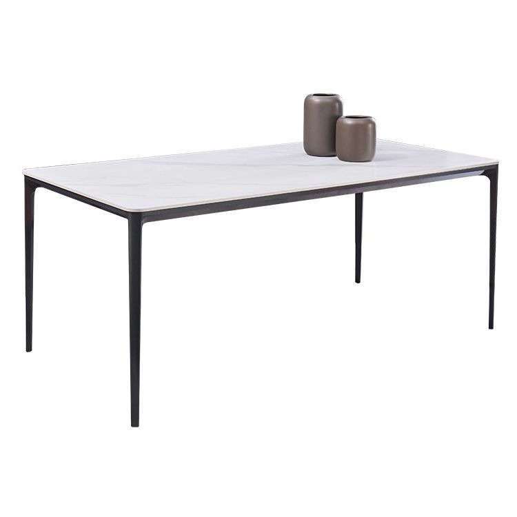 Contemporary Rectangle Dining Table Sintered Stone Dining Table with 4 Grey Legs Clearhalo ' dining_table' 'Dining Tables & Seating' 'Dining Tables' 'furn' 'furn_dining_table' 'Furniture' 'furniture_dining_table' 'Kitchen & Dining Furniture' 'kitchen&dining_furn' 'kitchen' 'kitchen_dining_table' 1200x1200_333e73e2-a9fd-4987-bc93-b516bdea7c32