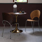 Table de salle à manger ronde en bois moderne avec base en tulipe en métal