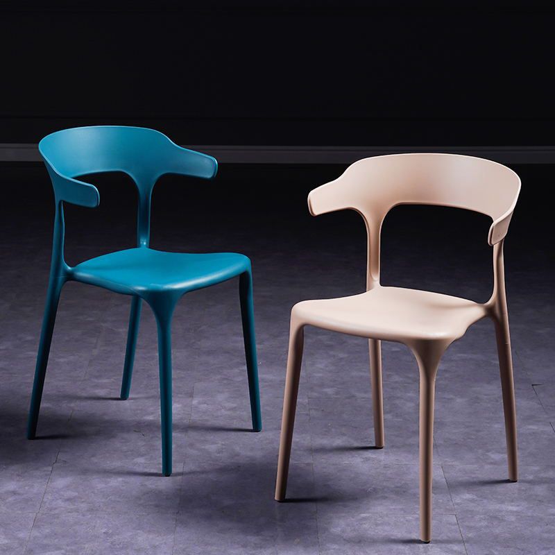 Scandinavian Plastic Indoor-Outdoor Armchair Open Back Dining Chair Clearhalo ' kitchen&dining_furn' 'Dining Chairs' 'Dining Tables & Seating' 'dining_chair' 'furn' 'furn_dining_chair' 'Furniture' 'furniture_dining_chair' 'Kitchen & Dining Furniture' 'kitchen' 1200x1200_33404e5e-6d2a-4a1c-a945-8c1224a77c02