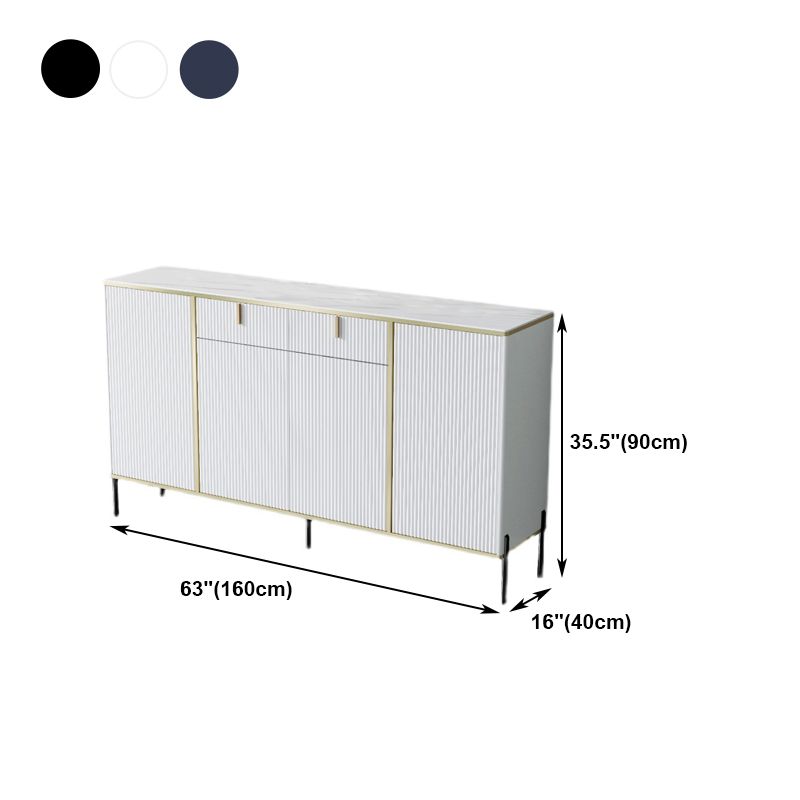 Server top in pietra sinterizzato in stile glam con porta e cassetto