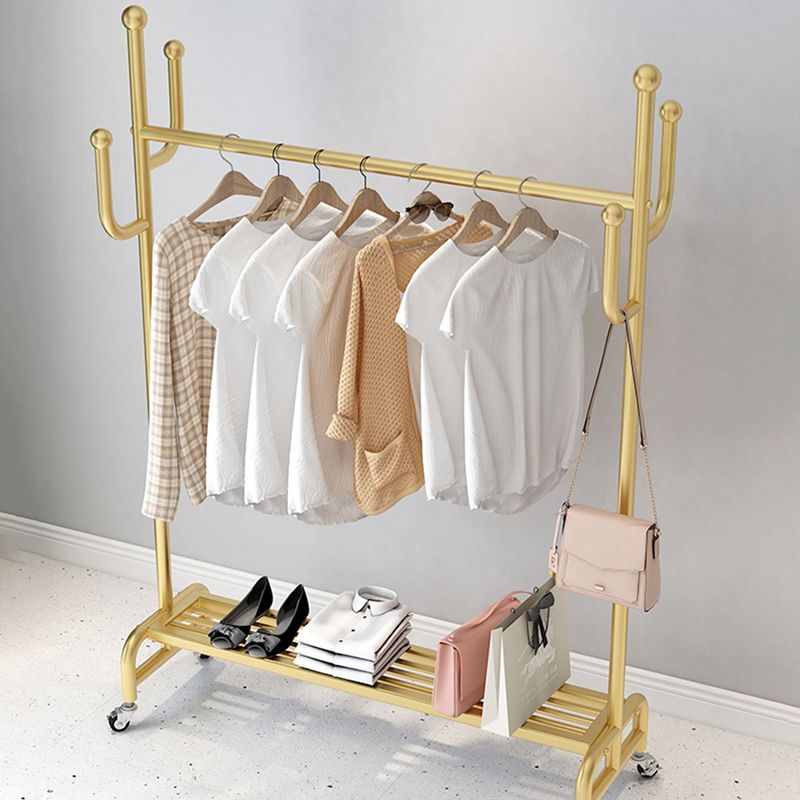 Metal Coat Hanger Hanging Metal Coat Rack Rail Entryway Kit with Shelf Clearhalo 'Entry & Mudroom Furniture' 'furn' 'furn_hall_tree_coat_racks' 'Furniture' 'Hall Trees & Coat Racks' 'hall_tree_coat_racks' 1200x1200_3343816a-d96f-49b8-8403-3d59011b9205