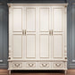 Traditional Wardrobe Armoire White Wooden Wardrobe Cabinet with Legs Clearhalo 'Armoires & Wardrobes' 'armoires_wardrobes' 'Bedroom Furniture' 'furn' 'furn_armoires_wardrobes' 'Furniture' 1200x1200_3343a4ec-0319-4caf-9060-b4ccf08379e3