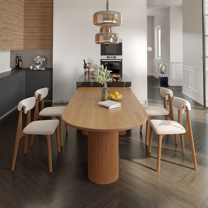 Contemporary Dining Oval Table Dining Wooden Table for Restaurant with Wood Legs Clearhalo 'Dining Tables & Seating' 'Dining Tables' 'dining_table' 'furn' 'furn_dining_table' 'Furniture' 'furniture_dining_table' 'Kitchen & Dining Furniture' 'kitchen' 'kitchen_dining_table' 1200x1200_3343d9bf-d1ce-4b67-b372-a721e7c07742