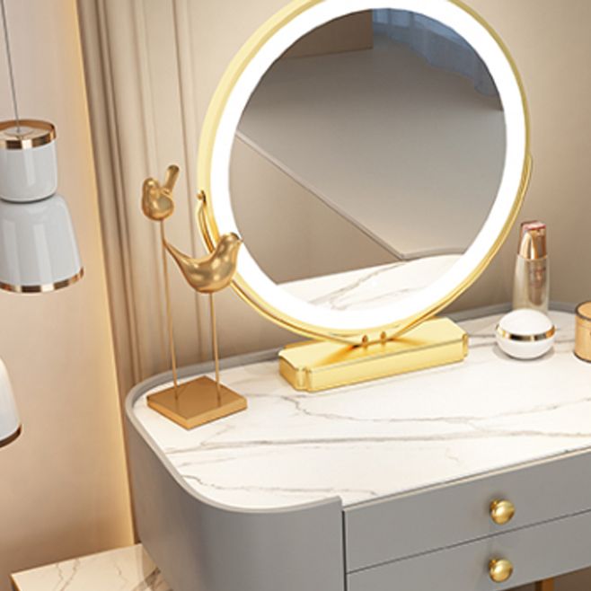 Modern Lighted Mirror Makeup Vanity Desaggio della scrivania Scatola Vanity Set con cassetto