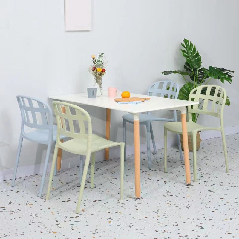 Plastic Armless Dining Chairs Scandinavian Style Home Dining Side Chair Clearhalo 'Dining Chairs' 'Dining Tables & Seating' 'dining_chair' 'furn' 'furn_dining_chair' 'Furniture' 'Kitchen & Dining Furniture' 1200x1200_33475982-6ecc-4c3f-9133-bec2660cdf0c