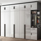 White Colour Wardrobe Contemporary Style Wooden Wardrobe Closet with Hinged Door