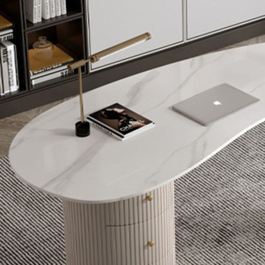 27.6 "Wide Contemporary Office Desk 3-Drawer Writing Desk voor kantoor