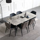 Metal Contemporary Rectangular Table Sintered Stone Top Dining Table with 4 Legs Clearhalo ' dining_table' 'Dining Tables & Seating' 'Dining Tables' 'furn' 'furn_dining_table' 'Furniture' 'furniture_dining_table' 'Kitchen & Dining Furniture' 'kitchen&dining_furn' 'kitchen' 'kitchen_dining_table' 1200x1200_334a1692-6c5c-47a1-bd34-568e11d4ad1b