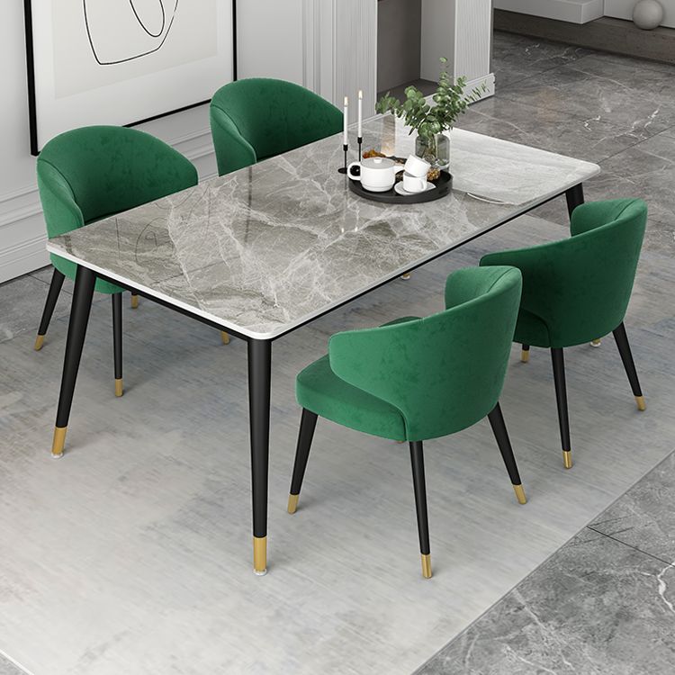 Moderne eettafel ingesteld 1/2/5 pc's metalen frame eettafel en stoelen