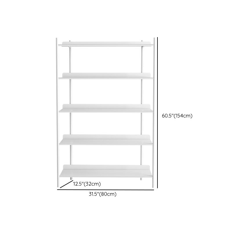 12.6" W Glam Shelf Bookcase Antique Finish Etagere Metal Bookshelf