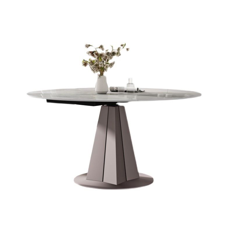Traditional Luxury Dining Table Round Sintered Stone Pedestal Dining Table for Home Clearhalo ' dining_table' 'Dining Tables & Seating' 'Dining Tables' 'furn' 'furn_dining_table' 'Furniture' 'furniture_dining_table' 'Kitchen & Dining Furniture' 'kitchen&dining_furn' 'kitchen' 'kitchen_dining_table' 1200x1200_334c5535-8938-467f-9652-96cfd8d88a9a