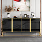 Glam Style Server Sintered Stone Sideboard with Door for Dining Room Clearhalo 'buffet_sideboard' 'Buffets & Sideboards' 'furn' 'furn_buffet_sideboard' 'Furniture' 'Kitchen & Dining Furniture' 1200x1200_334ce017-7bca-42ca-8652-ef974c04475e