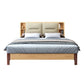 Scandinavian Solid Wood Storage with Rectangular Headboard Bed Frame