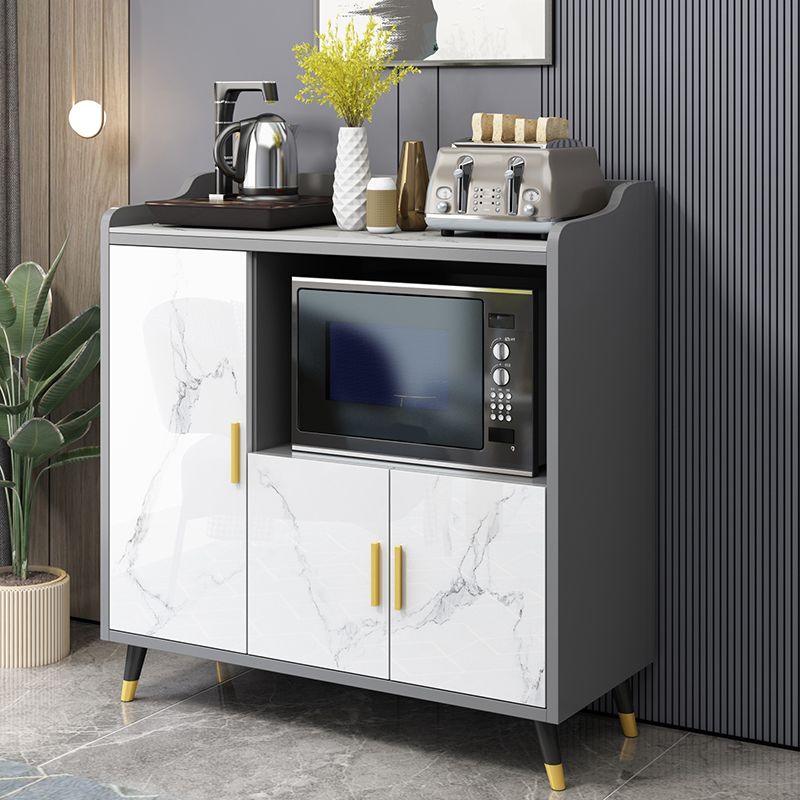 Server da pranzo per la casa in pietra in pietra in finto legno in legno con armadi