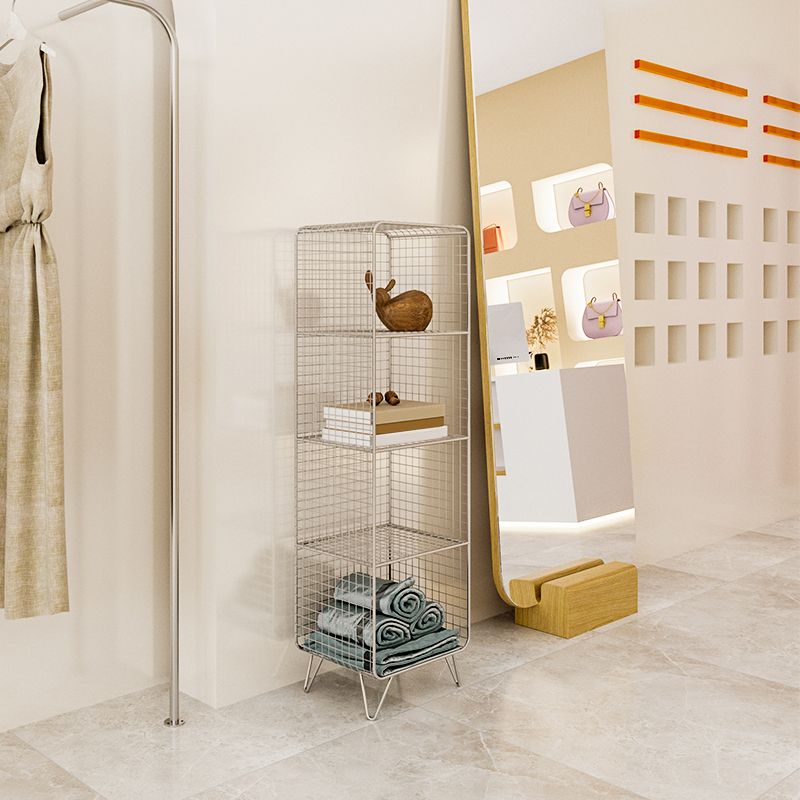 Metal Closed Back Standard Bookshelf Modern Style Bookcase with Shelves Clearhalo 'Bookcases' 'furn' 'furn_bookcases' 'Furniture' 'Office Furniture' 1200x1200_3352fac2-62d9-4d63-ad74-78920fe1b4a6