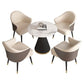 Glam 1/2/5 Pieces Dining Set Round Shape Sintered Stone Dining Table Set Clearhalo 'Dining Room Sets' 'Dining Tables & Seating' 'dining_room_set' 'furn' 'furn_dining_room_set' 'Furniture' 'furniture_dining_room_set' 'Kitchen & Dining Furniture' 1200x1200_3354af9d-3201-485f-8ddd-08f60e248b89