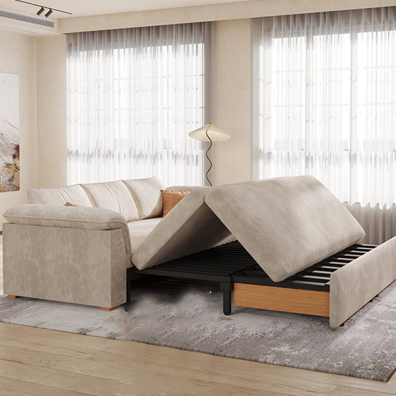 Divano imbottito nordico da 30,7 "divano alto dormiente con deposito