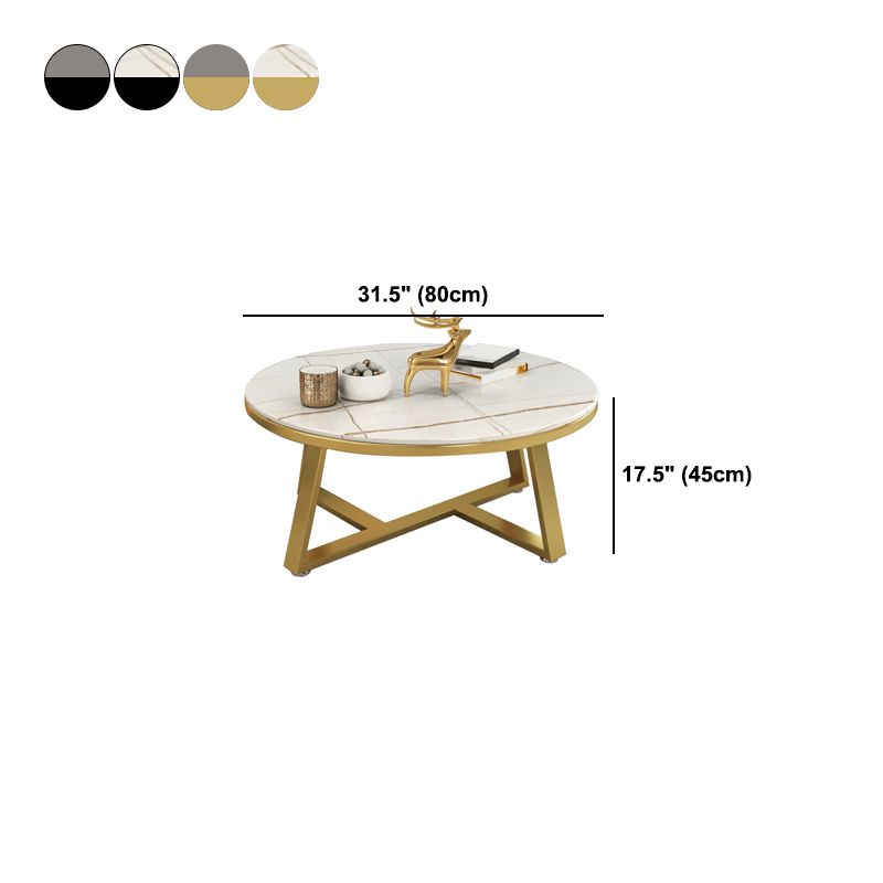 17.7" Tall Modern Cross Leg Cocktail Table Slate Round Top Coffee Table Clearhalo 'Coffee & Accent Tables' 'Coffee Tables' 'coffee_tables' 'Furniture' 'furniture_coffee_tables' 'Living Room Furniture' 1200x1200_335803cd-fe3e-4e10-b073-be37adc0db0d