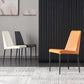 Industrial Style Side Chair Faux Leather Side Dining Chair with Metal Frame