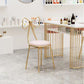Glam Metal Dining Room Chairs Open Back Dining Side Chair for Restaurant Use