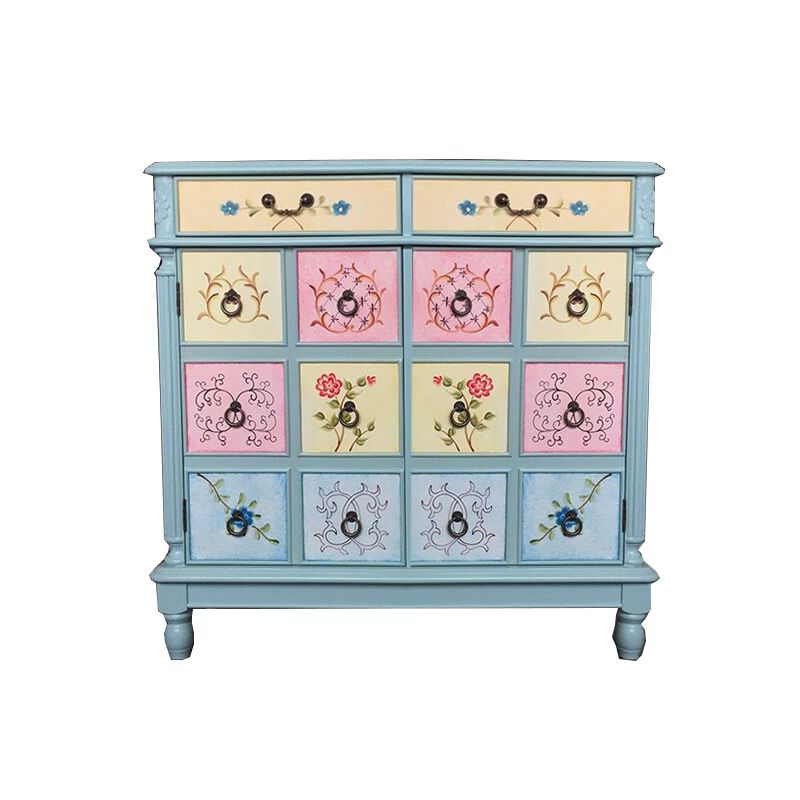 長方形の産業アクセントキャビネットウッドノブキャビネットの引き出し付き