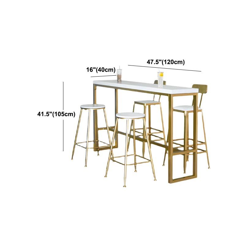 Tavolo da bar in stile glam tavolo da pub piedistallo oro per soggiorno