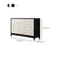 Commode Double Glam classique, commode de rangement horizontale en cerisier pour chambre à coucher