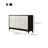 Doucheur double glamour classique Cherry Horizontal Rangement commode pour chambre à coucher
