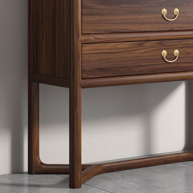 Dark Brown 3 Drawers Chest 14.97" Wide Solid Wood Accent Chest Clearhalo 'Cabinets & Chests' 'cabinets_chests' 'furn' 'furn_cabinets_chests' 'Furniture' 'Living Room Furniture' 1200x1200_335cc6c4-3f14-4781-960d-b8d533f3f552