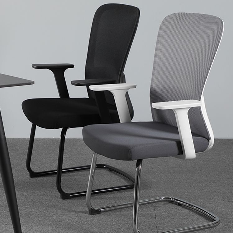 Modern & Contemporary Desk Chair No Wheels Mid Back Home Office Chair Clearhalo 'furn' 'furn_office_chair' 'Furniture' 'furniture_office_chair' 'Office Chairs' 'Office Furniture' 'office_chair' 1200x1200_335e5a1a-084a-43dc-85f5-98da0e9b0bba