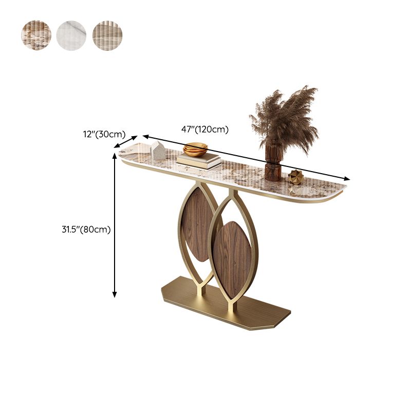 Tavolo di accento console a metà luna tavolino console di divani antichi in pietra