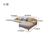 Linen Slipcovered Sectional Flared Arm Sectional with Storage