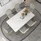 Luxury Rectangle Dinner Table Dining Room Stone Dining Table