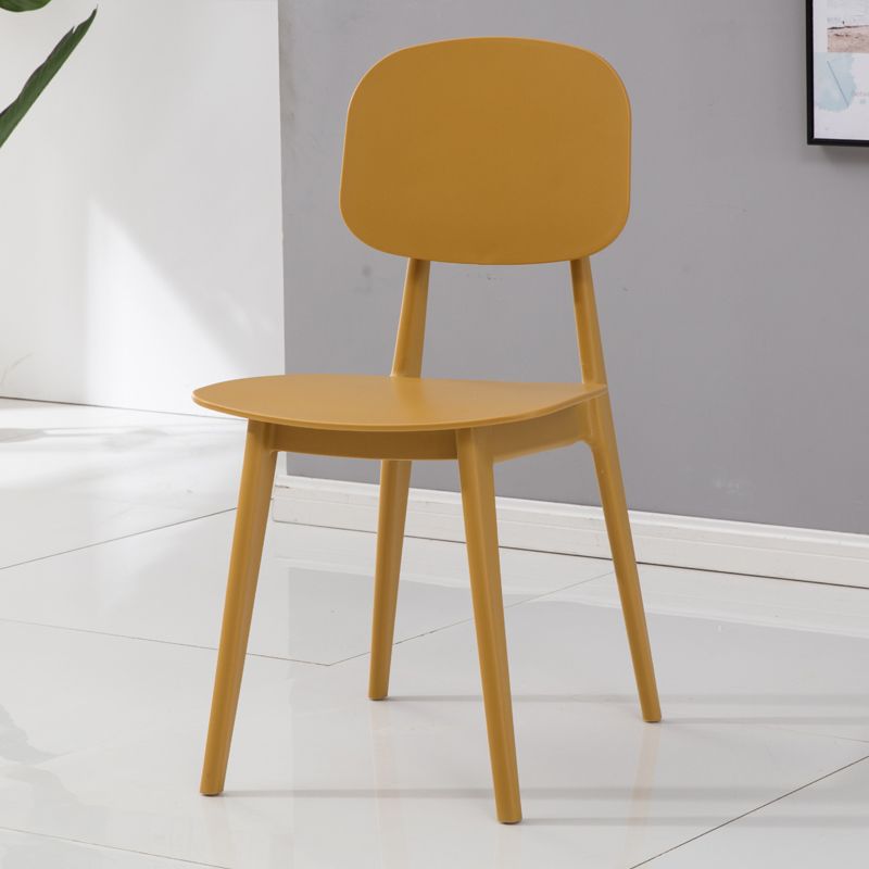 Matte Finish Plastic Dining Side Chair Stackable Open Back Dining Chair Clearhalo ' kitchen&dining_furn' 'Dining Chairs' 'Dining Tables & Seating' 'dining_chair' 'furn' 'furn_dining_chair' 'Furniture' 'furniture_dining_chair' 'Kitchen & Dining Furniture' 'kitchen' 1200x1200_336378a0-304c-46e9-954b-76d7f08cf927