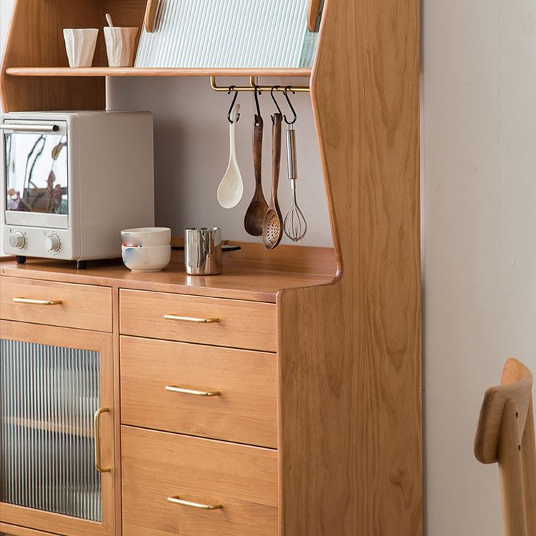 Buffet da pranzo in legno massiccio con cassetti server da pranzo contemporaneo