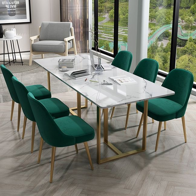 グラムスタイルのオフィスデスク人工大理石の家とオフィスミーティングテーブル