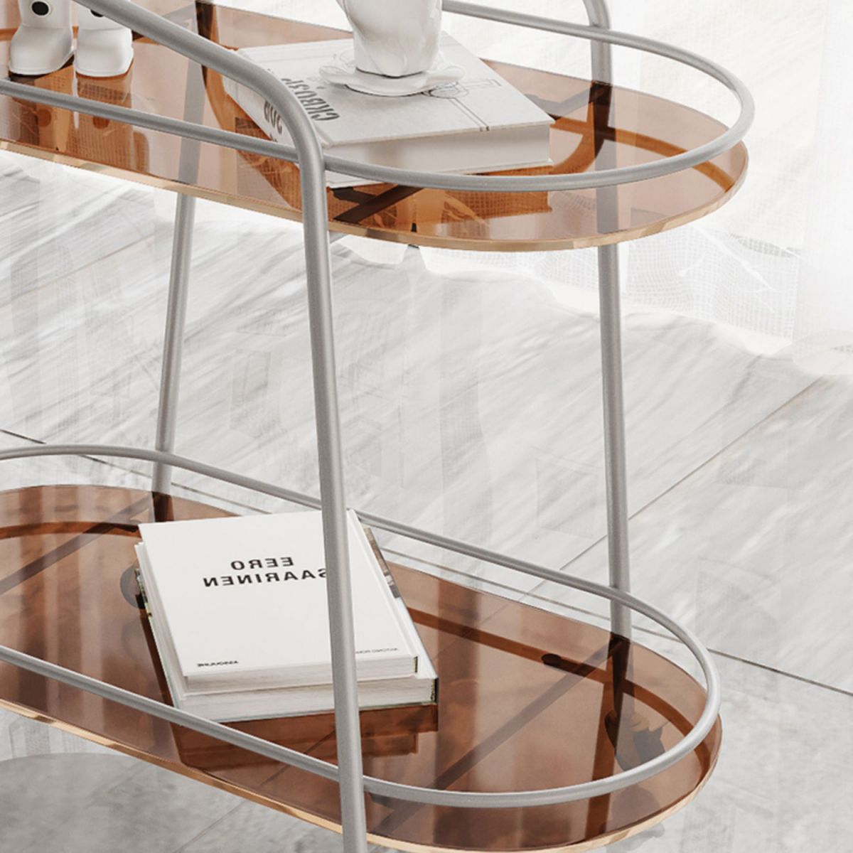 Glam Style Geometric Bookcase Metal Vertical Bookshelf,27.2" H x 13" W Clearhalo 'Bookcases' 'furn' 'furn_bookcases' 'Furniture' 'furniture_bookcases' 'Office Furniture' 1200x1200_3366987c-99b3-4839-a551-c6235278940c