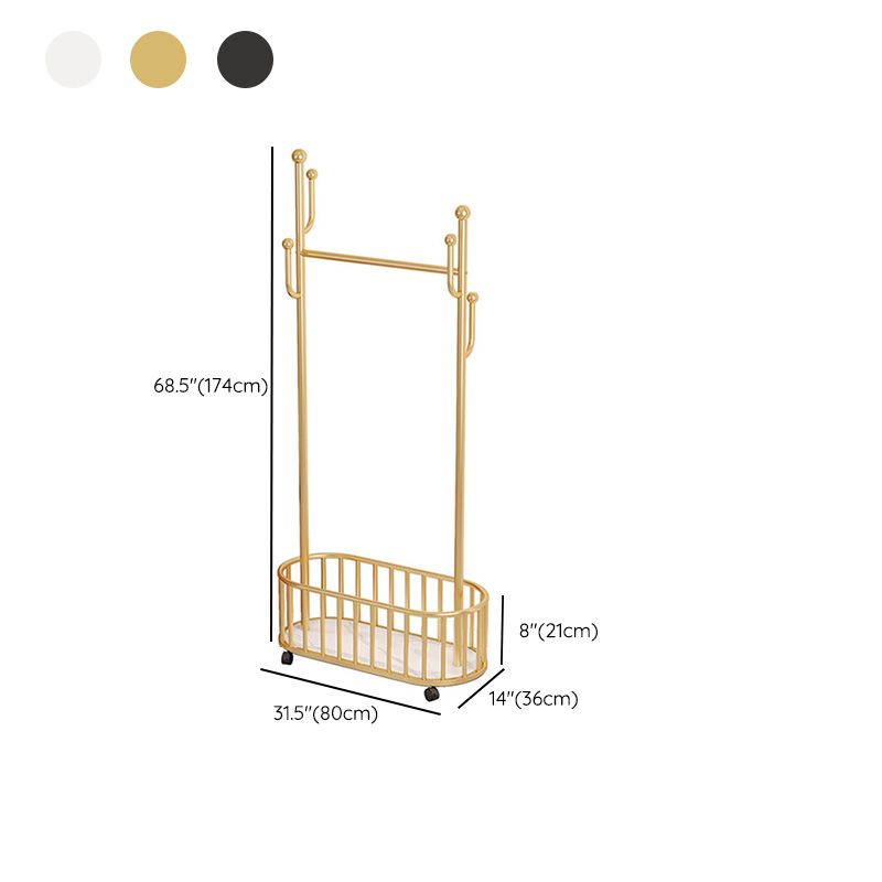 Splendido appendiabiti per cesti con pinze in metallo con i casiri