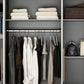 Contemporary Storage Cabinet Hinged Wardrobe Cabinet with Self Close Drawers Clearhalo 'Armoires & Wardrobes' 'armoires_wardrobes' 'Bedroom Furniture' 'furn' 'furn_armoires_wardrobes' 'Furniture' 1200x1200_336b9f2f-bbfc-472f-85db-730b4e74fd4c
