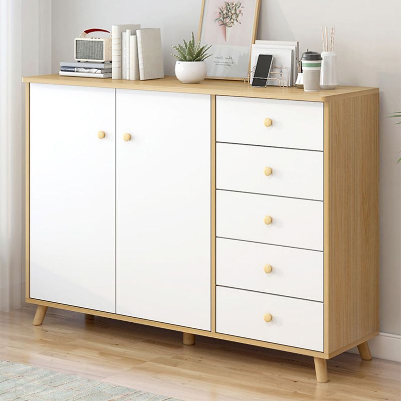 Armadio in legno fabbricato mobile moderno accento con porta e cassetto