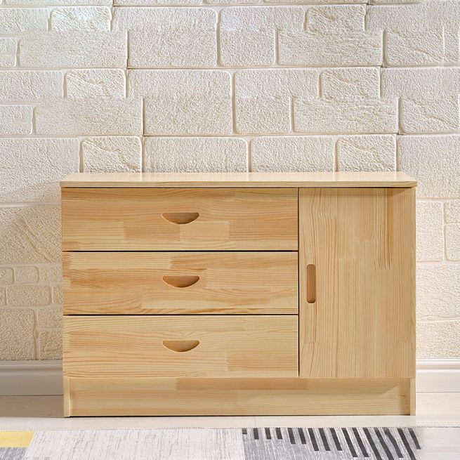 Stand de style Scandinave Stand Pine Wood Open Console TV de stockage fermé