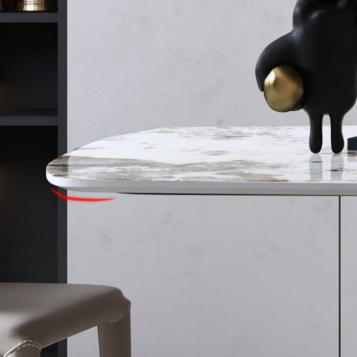 Modern Rectangle Dinette Set 1/3/4/7 Pieces Sintered Stone Top Dining Table Set Clearhalo 'Dining Room Sets' 'Dining Tables & Seating' 'dining_room_set' 'furn' 'furn_dining_room_set' 'Furniture' 'furniture_dining_room_set' 'Kitchen & Dining Furniture' 1200x1200_336cc0cd-b516-4369-9ff7-d6def9dc8d63