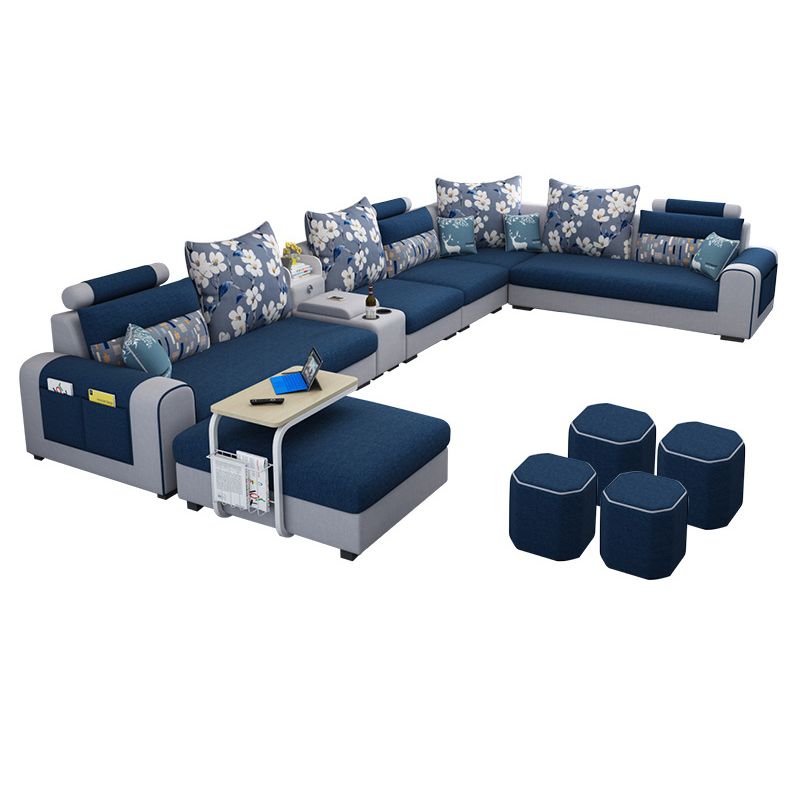 Contemporary 6-seater Modular Sectional with Storage for Living Room