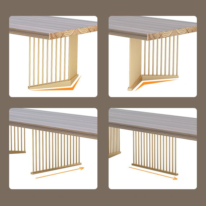 Tavolo da incontro a forma rettangolare in legno massiccio da scrivania di lusso