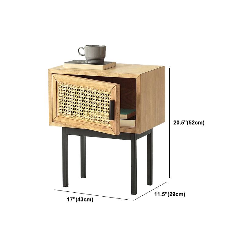 Comodino di accento di legno contemporaneo 20,47 "comodino da letto alto