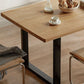 Mesa de comedor de madera maciza de roble rectangular de roble industrial con trineo