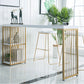 Modern Bar-height Table Faux Marble Top Bistro Pub Table with 2 Shelves Clearhalo 'Bar Furniture' 'Bar Tables' 'bar_tables' 'furn' 'furn_bar_tables' 'Furniture' 'Kitchen & Dining Furniture' 1200x1200_33725e7d-d04b-4270-ab9f-b1dbff3f217a