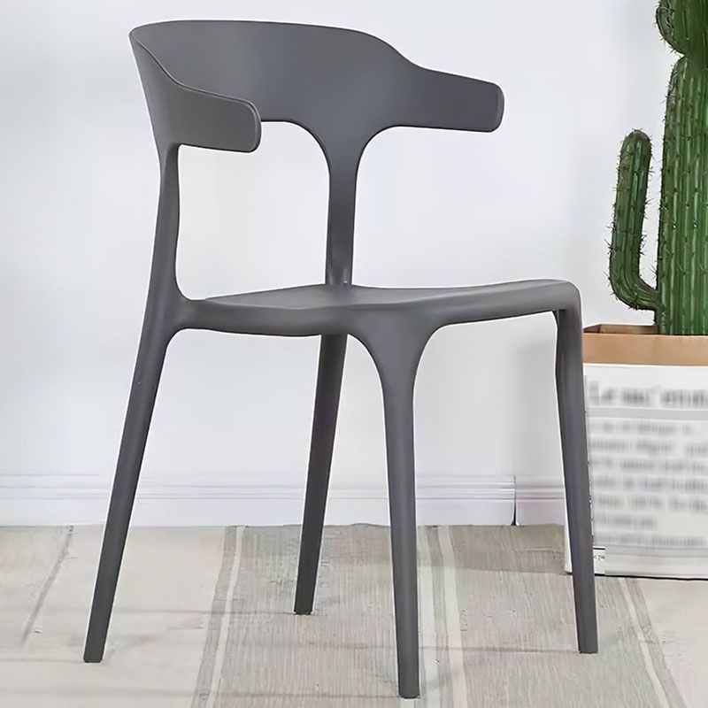 Contemporary Chairs Open Back Kitchen Armless Chair with Plastic Legs Clearhalo 'Dining Chairs' 'Dining Tables & Seating' 'dining_chair' 'furn' 'furn_dining_chair' 'Furniture' 'furniture_dining_chair' 'Kitchen & Dining Furniture' 1200x1200_3372bed1-ad57-4bc1-aa55-7d1391dc13b7